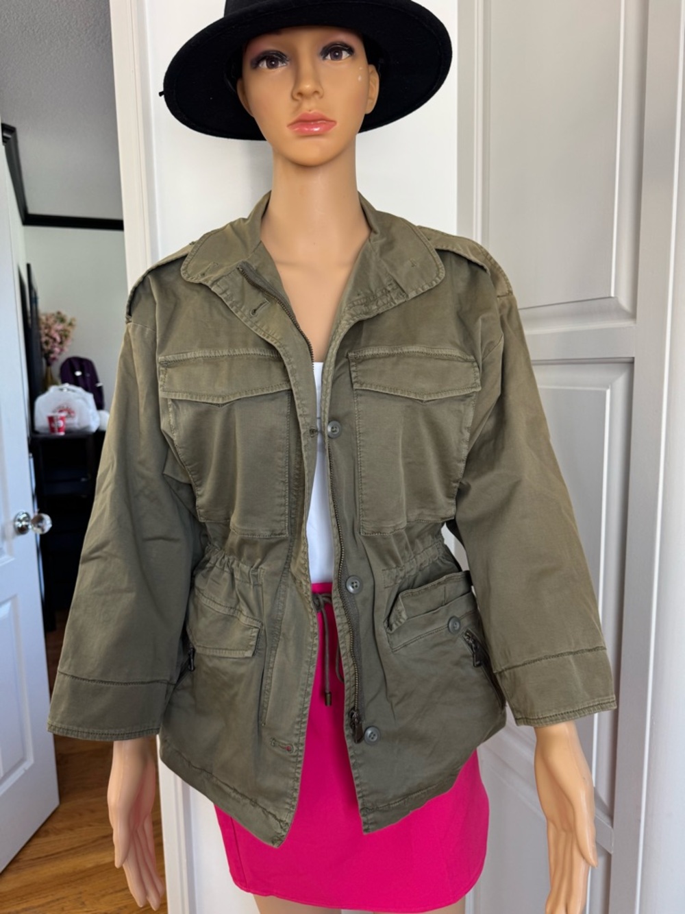 Joie Olive Green Utility Field Jacket